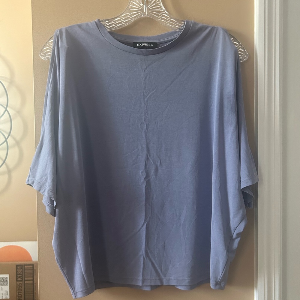 Express Women's Cold Shoulder Lavender Top